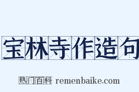 宝林寺作造句是什么意思的图片